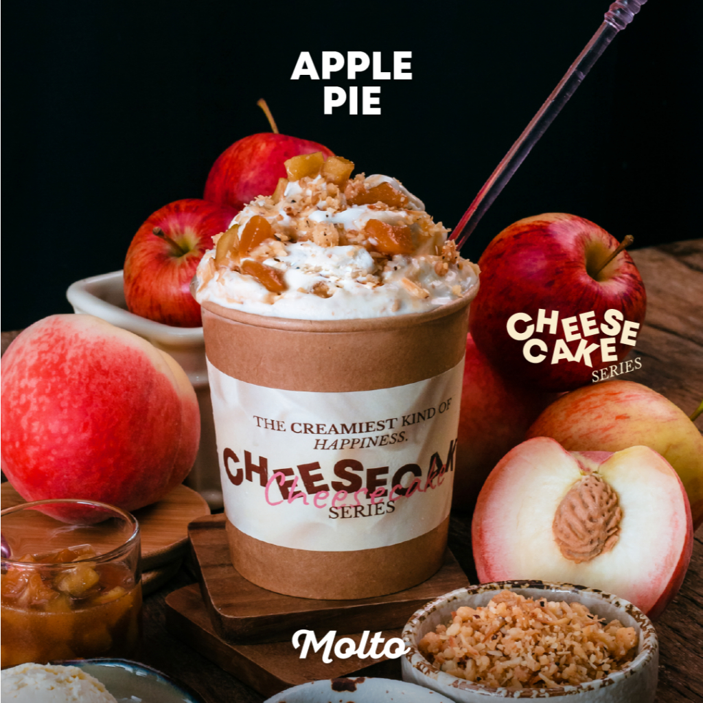 Apple pie (ไอศกรีมแอปเปิ้ล พาย 1 ถ้วย 16 oz.) - Molto premium Gelato
