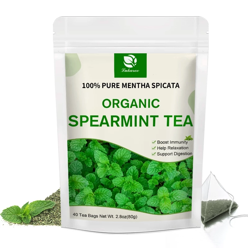 Lukaree 100% Natural Spearmint Tea ชาสเปียร์มินต์ สนับสนุนการย่อยอาหาร 30bags/60g