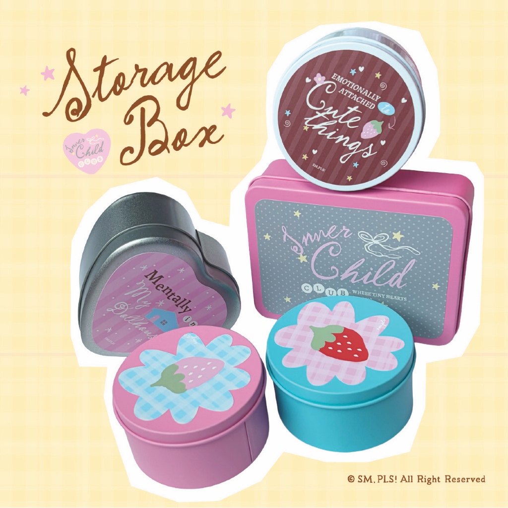 Tin Storage box กล่องเหล็กใส่ของอเนกประสงค์ (Inner Child Club Col.) - SM,PLS!