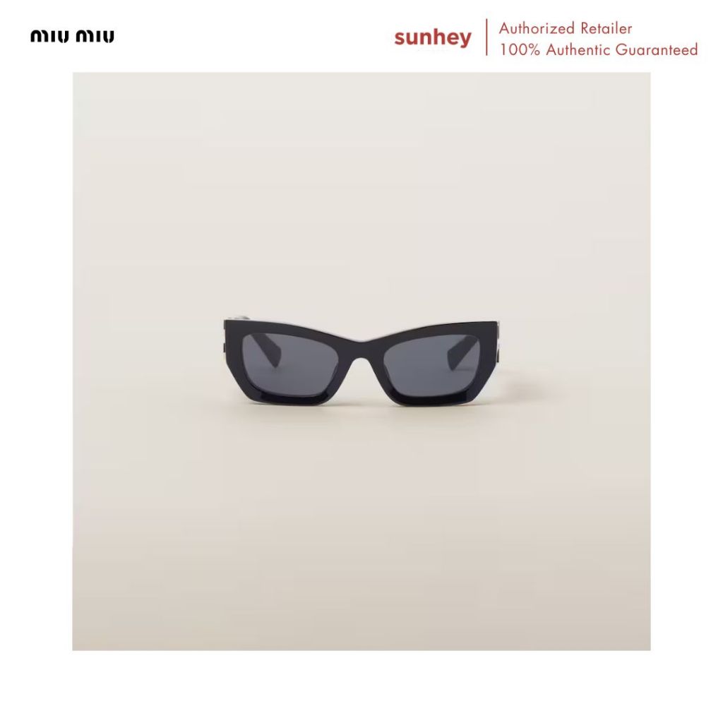 (แท้/รับประกัน) Miu Miu แว่นกันแดด รุ่น Glimpse MU 09WS สีดำ เลนส์เทาเข้ม
