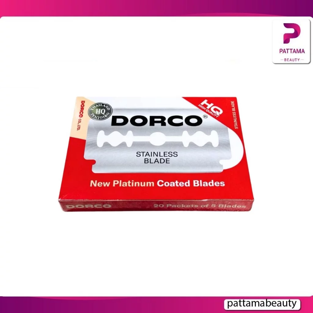 Dorco Stainless Blade ดอร์โก้ ใบมีดโกน 2 คม 1 กล่อง (100 ใบ) DORCO ของแท้ 100%