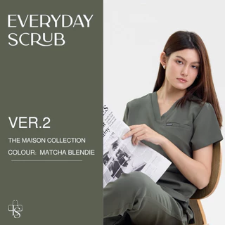 everydayscrub.bkk | ชุดสครับแพทย์(Ver.2) สี Matcha Blendie (เสื้อพร้อมกางเกง)