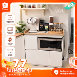 🔥ราคาถูก🔥Hawa 90 Furniture เคาน์เตอร์วางไมโครเวฟ รุ่น A2-ลิ้นชักซ้าย พร้อมกันตกขนาด 40*80*85(รวมกันตก)✔️