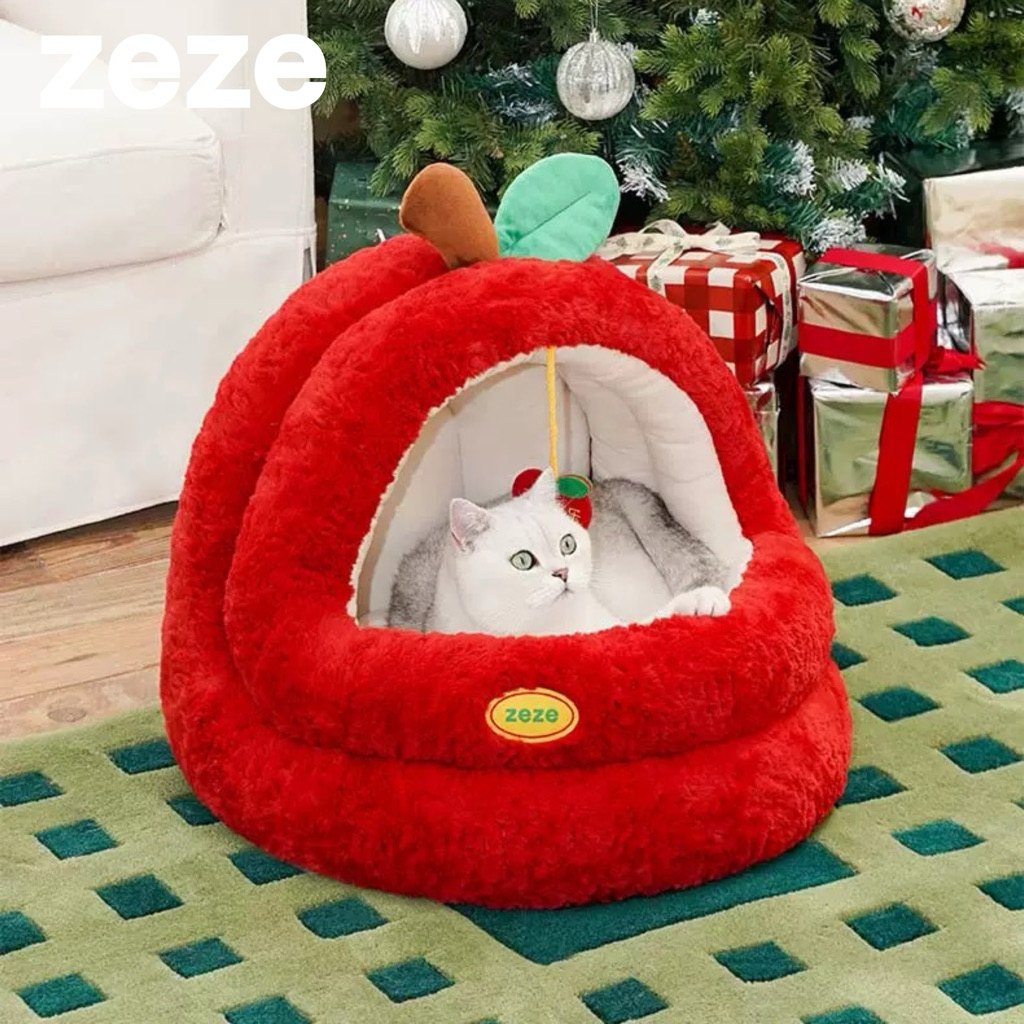 zeze | Cozy Peace Apple Pet Bed บ้านแมวทรงแอปเปิ้ล