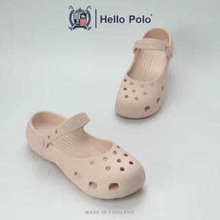 Hello Polo รุ่น HP8075 รองเท้าผู้หญิง ทรงหัวโตสไตล์แมรี่เจน พื้นนุ่ม ดีไซน์สวยเก็บทรงเท้าให้ดูเรียว