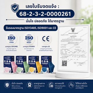หน้ากากอนามัย ยี่ห้อ Wallias Medical Mask In Morandi Color หน้ากากอนามัยสีพาทเทล หนา 3 ชั้น ป้องกันฝุ่น PM2.5 ใส่สบาย
