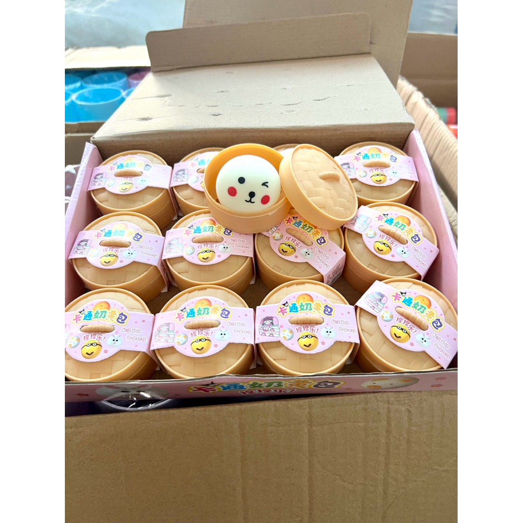 ยกกล่อง 12 ชิ้น ของเล่นเด็ก สกุชชี่ ซาลาเปา ข้างในนุ่มนิ่ม พร้อมส่ง
