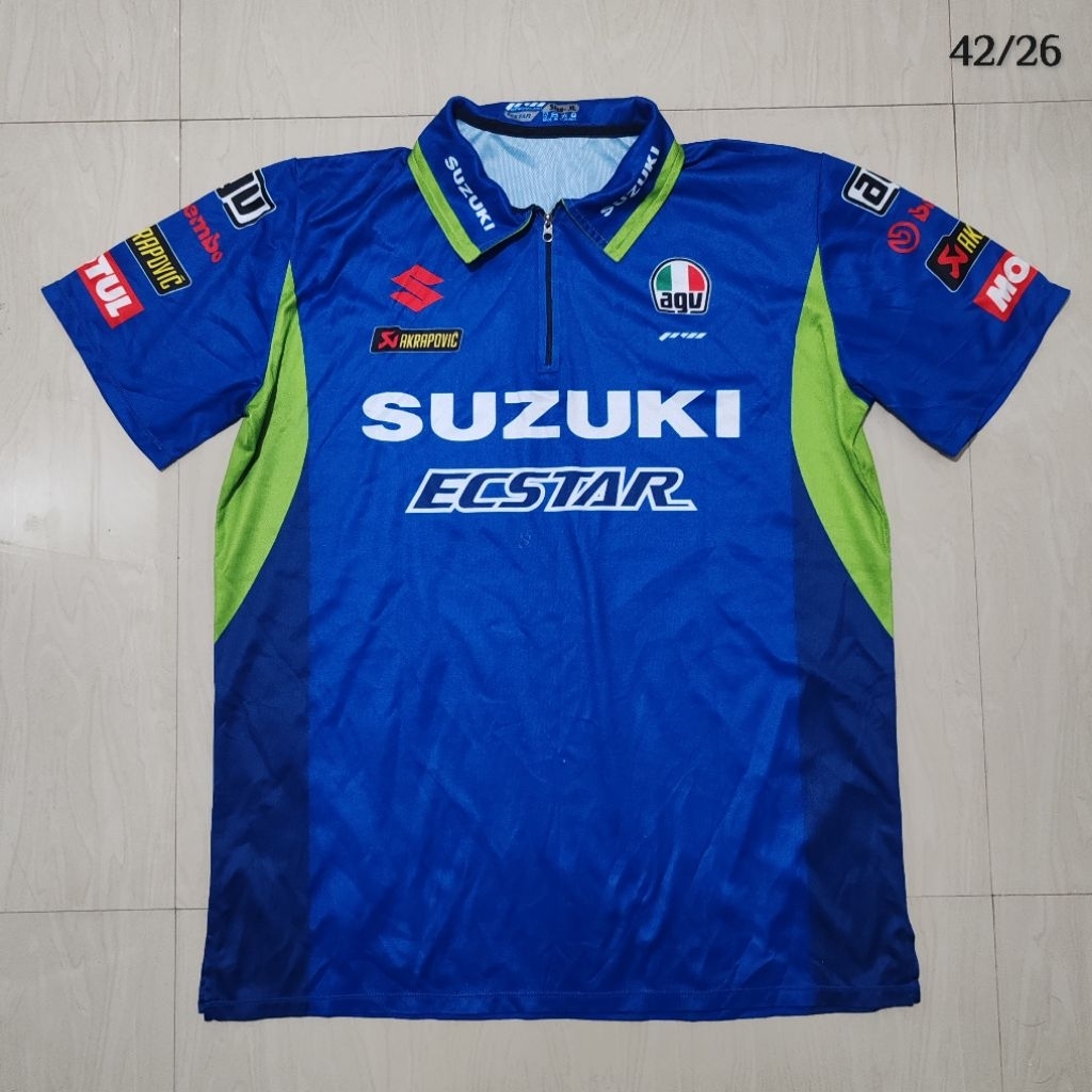 เสื้อโปโลทีมแข่ง Team Suzuki Ecstar สำหรับการแข่งขัน MotoGP