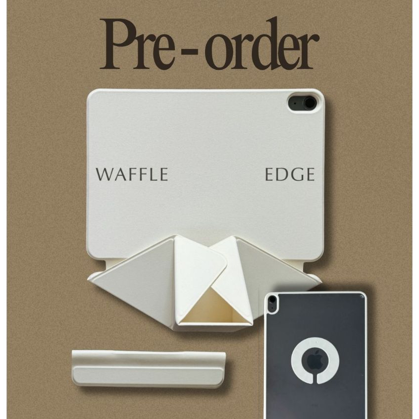 PRE-ORDER | Waffle EDGE เคส 2 ชั้นกันกระแทก ถอดแยกได้ พับได้หลากหลายที่สุด มีที่สอดเก็บปากกากันไหม้