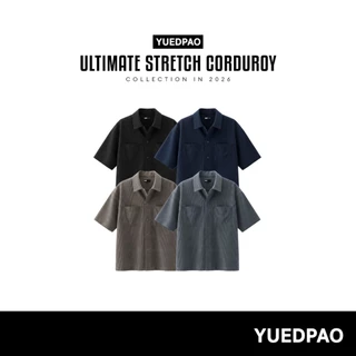 Yuedpao Ultimate Stretch Corduroy - Short Sleeve Shirt (2-Pocket) เสื้อเชิ้ตลูกฟูก เสื้อเชิ้ตผู้แขนสั้น ใส่สบาย (4 สี)