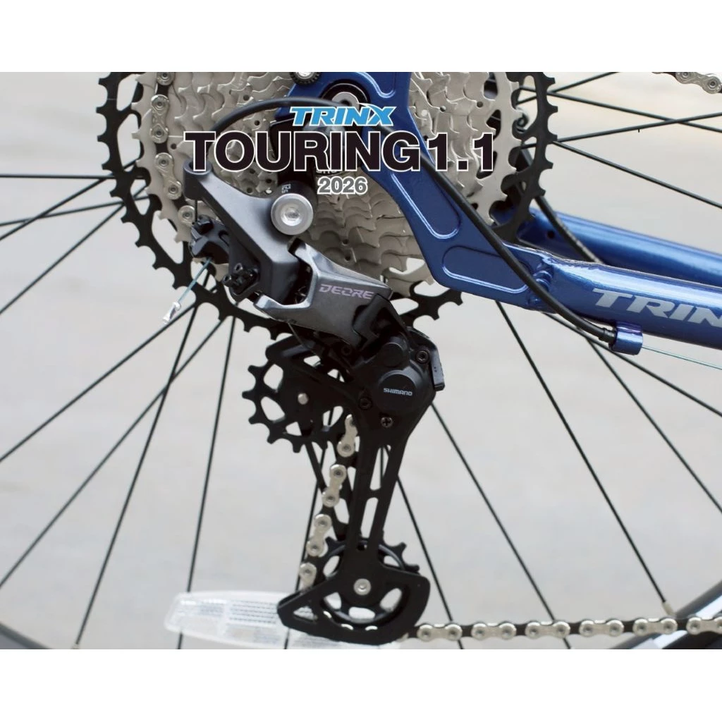 TRINX TOURING 1.1(2026) จักรยานทัวร์ริ่ง ล้อ 700C เกียร์ SHIMANO 12 SP แฮนด์ปีกผีเสื้อ กะโหลกกลวง เบรคน้ำมัน เฟรม ALLOY thumbnail 7
