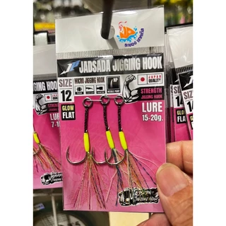 เบ็ดจิ๊ก ไมโครจิ๊ก JP JADESADA Jigging Hook มีทั้งเบ็ดคู่และเบ็ดเดี่ยว (ไม่สอดสลิง)
