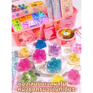 ชุดทำสกุชชี่ DIY แม่พิมพ์ อุปกรณ์เสริม สกุชชี่เยลลี่หนึบ นุ่ม เด้ง ของเล่นงานฝีมือเด็ก