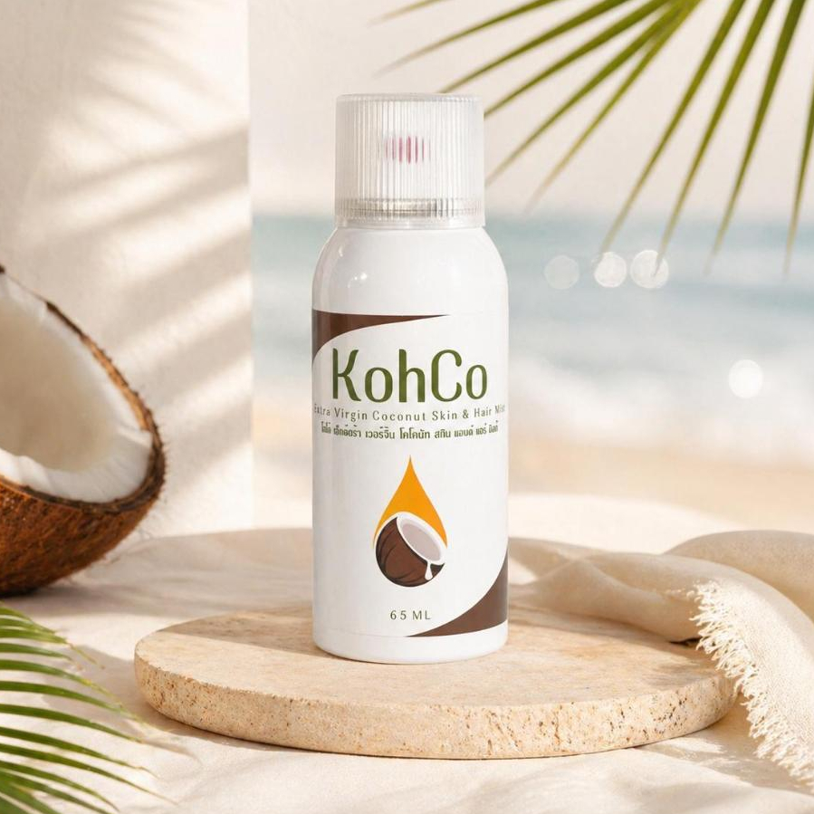 น้ำมันมะพร้าว KohCo Extra Virgin Coconut Skin & Hair Mist | Ultra-Fine Coconut Oil Skin & Hair Mist
