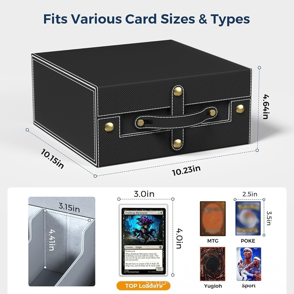 กล่องเก็บการ์ดสลับเปลี่ยน 3 แถว กล่องการ์ด MTG 2000+ TCG กล่องเก็บการ์ดเกมมิ่ง ยูนิเวอร์แซล ยูกิโอะ
