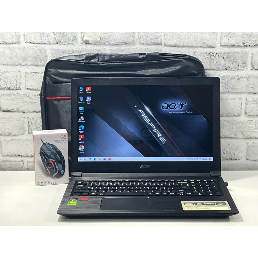 โน๊ตบุ๊คมือสอง Acer Aspire 3 A315-41G AMD Ryzen3-2200U M.2 128gb+HHD 500Gb แรม 8gb AMD Vega3 แบตเก็บ