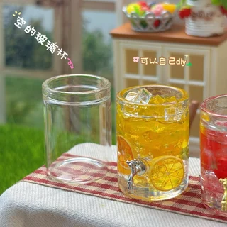 j761 ขวดแก้วจิ๋ว ~ ของเล่นอาหารจำลองเหมือนจริง 10 ชิ้น วัสดุแก้วนะคะ