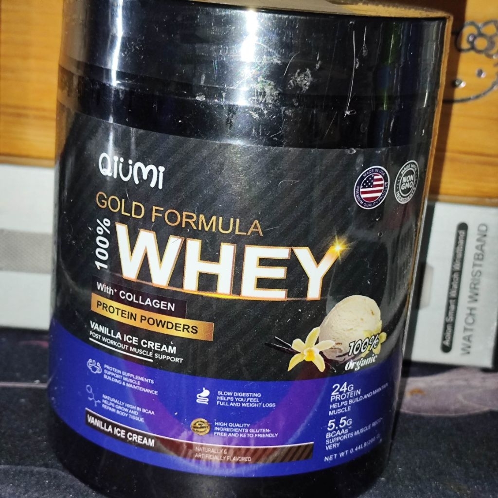 QiuMi Whey Protein Isolate เวย์โปรตีนไอโซเลต วานิลลา200g
