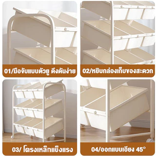 ชั้นวางของเล่น ชั้นวางของว่าง มีหลายชั้น และของใช้ในบ้าน กล่องเก็บของเล่น สามารถพับเก็บได้ จุของได้เยอะ