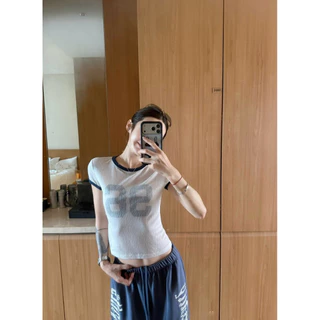 📍พร้อมส่ง📍10320# เสื้อยืดคอกลมแขนสั้น สกรีนลายสกรีนหน้า - หลัง เนื้อผ้าดี ใส่สบาย TAG : WG.WE 🇰🇷