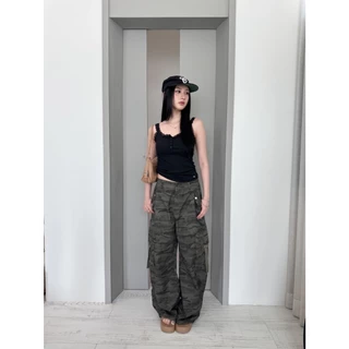 Choosedress A5234 Baggy Camo Pants กางเกงคาร์โก้ลายทหาร