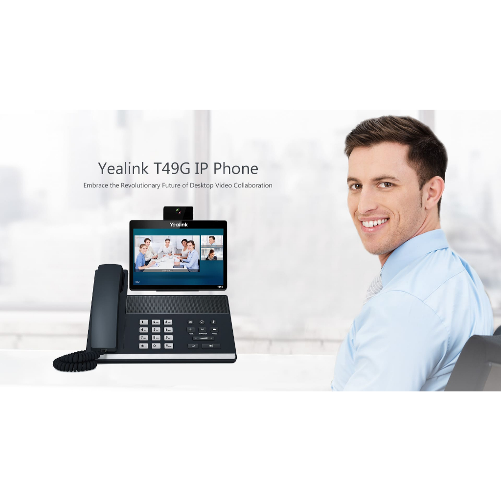 [ตัวเดโม่] Yealink Video IP Phone T49G 8" touch screen, built-in WiFi-Bluetooth, พร้อมกล้อง
