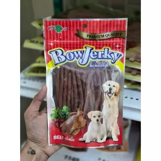 1163 Bow Jerky / ขนมสุนัข ขนมหมา โบว์เจอร์กี้ รสเนื้อ ขนาดบรรจุ 250 กรัม ***1แถม1 138บาท