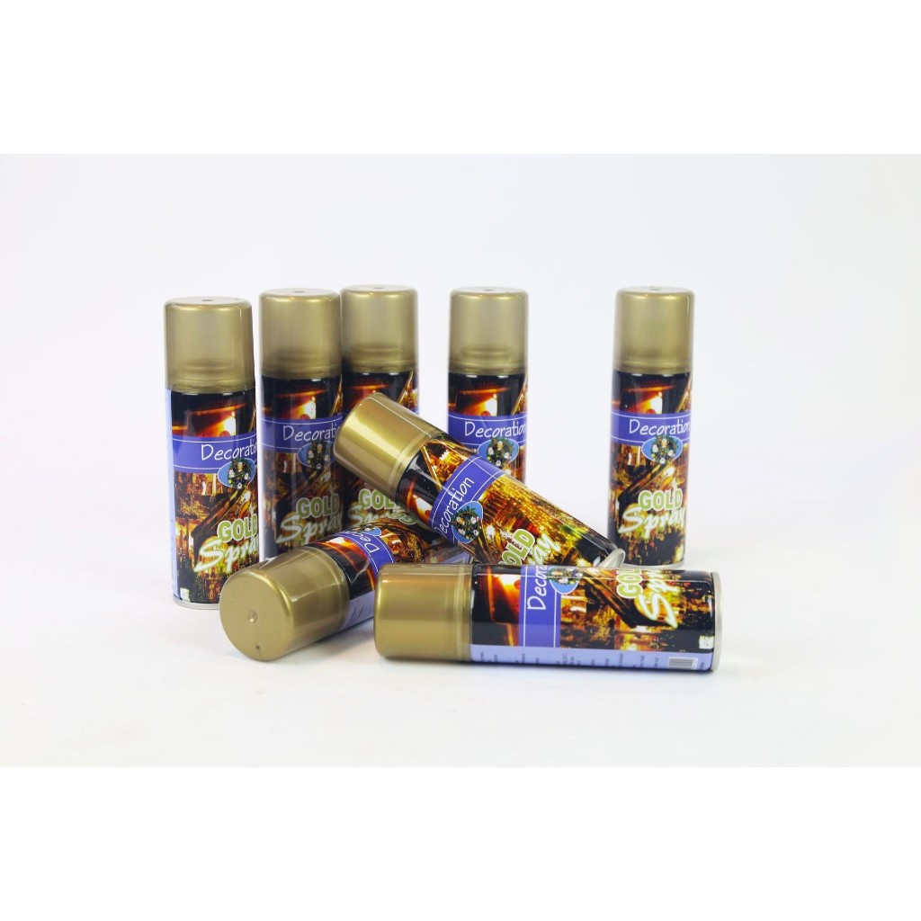 สเปรย์ตกแต่ง สีทอง สเปรย์สีทอง สำหรับ งานฝีมือ ตกแต่ง ปาร์ตี้ Gold Decorative Spray for Art / Gold Spray