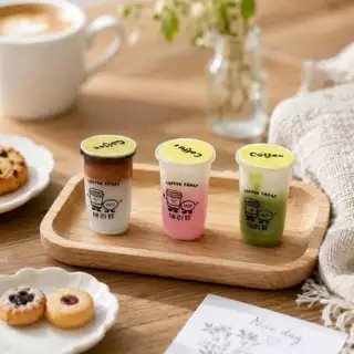 J381 แก้วชานมของเล่นจิ๋ว ดีไอวาย งานตกแต่ง 10 ชิ้น