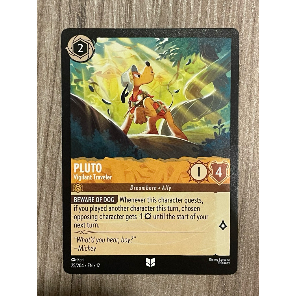 Disney Lorcana card game : Pluto แท้พร้อมส่ง