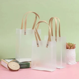 ถุงของขวัญ PVC กึ่งโปร่งใส ถุงใส่ของชำร่วย ดีไซน์พรีเมียม สำหรับของรับไหว้ ของฝาก งานแต่ง