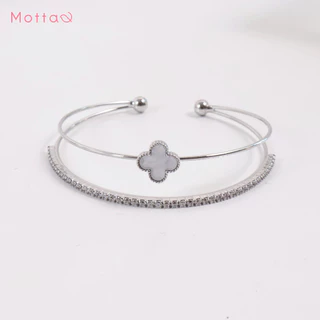 Motta Clover Online Exclusive Collection กำไลข้อมือชุบทองคำขาว ดีไซน์สวยไม่ซ้ำใคร