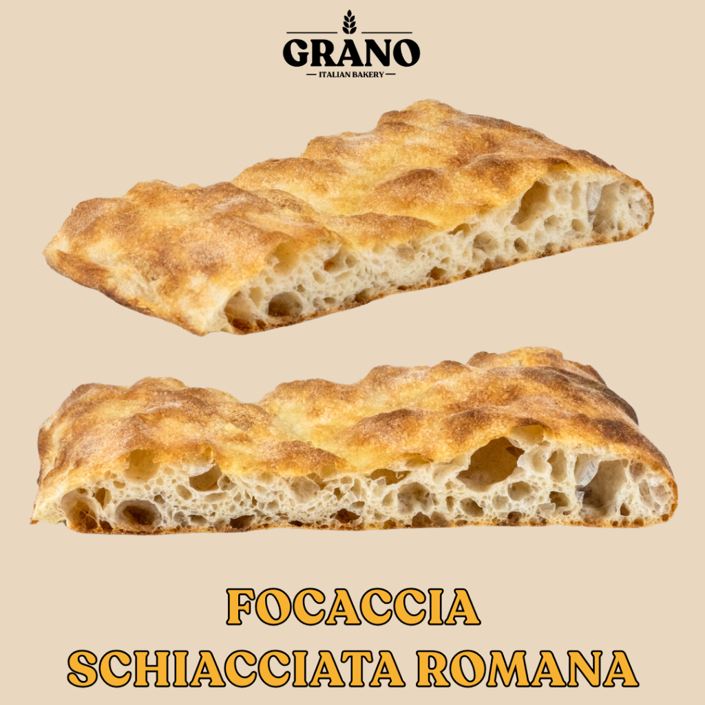 GRANO Focaccia Schiacciata Romana |โฟคัชช่า สเคียชาต้า โรมาน่า |12 portions | Extra Virgin Olive Oil