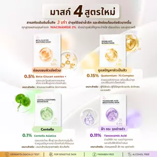 [3กล่อง3สูตร] Za Facial Mask 7สูตรใหม่ เลือกสูตรได้ 30ชิ้น