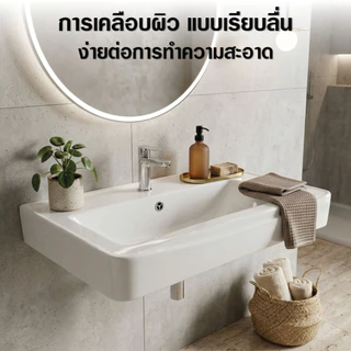 Blue diamond อ่าง อ่างล้างหน้า แขวนผนัง เซรามิค FH 400 402 ขนาดเล็ก พร้อมพุกยึด ฟรี สะดือ ท่อน้ำทิ้ง