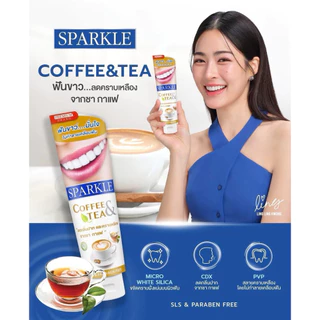 🔥1แถม1🔥SPARKLE ยาสีฟัน สปาร์คเคิล สูตร Coffee&Tea Drinker 50g. ขจัดคราบชา กาแฟ คอฟฟี ❎EXP.2028