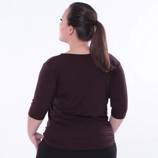 CHOTY ยืดแขนสามส่วน ไซส์ XXL เสื้อยืดสาวอวบ คอวี อก 40-65" ผ้าเรย่อน พรางหุ่น เสื้อพลัสไซส์ CHOTYSHOP สินค้าผลิตไทย LLX