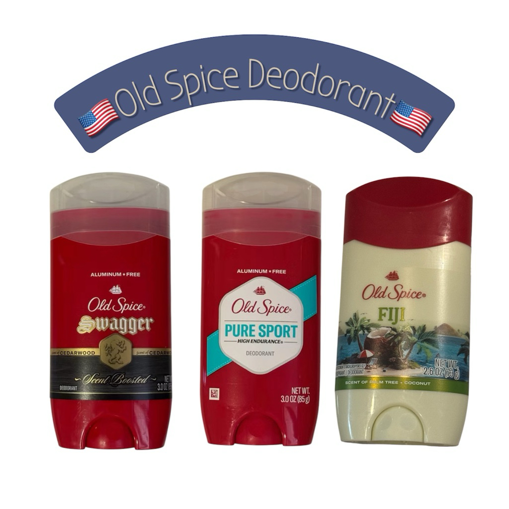 🇺🇸💯(พร้อมส่ง) Old Spice โรลออน กลิ่น Puresport และ กลิ่น Swagger เนื้อฟ้า ปราศจาก Aluminium ขนาด 85 