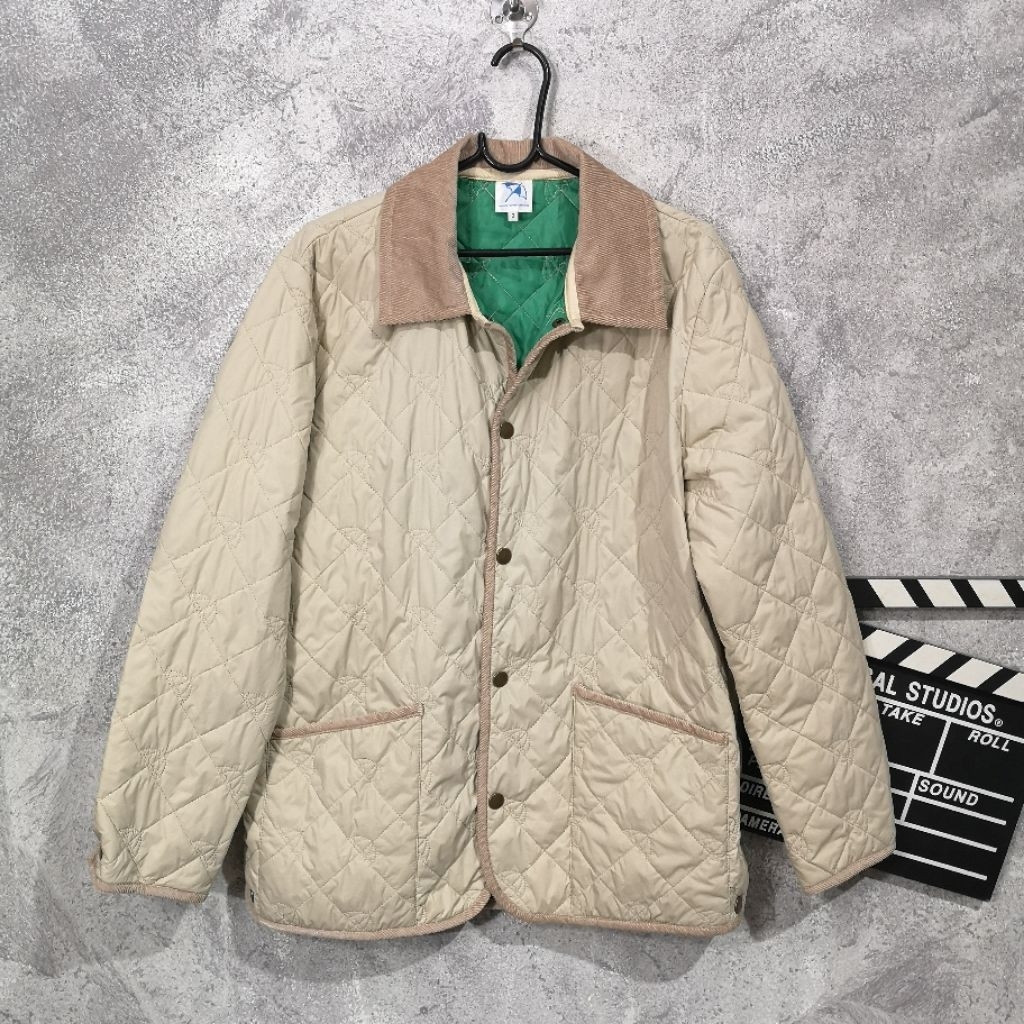 ผ้ามือสอง แจ็คเก็ตแขนยาว arnold palmer timeless สีจริงครีมอ่อนกว่าในรูปนิดหน่อย