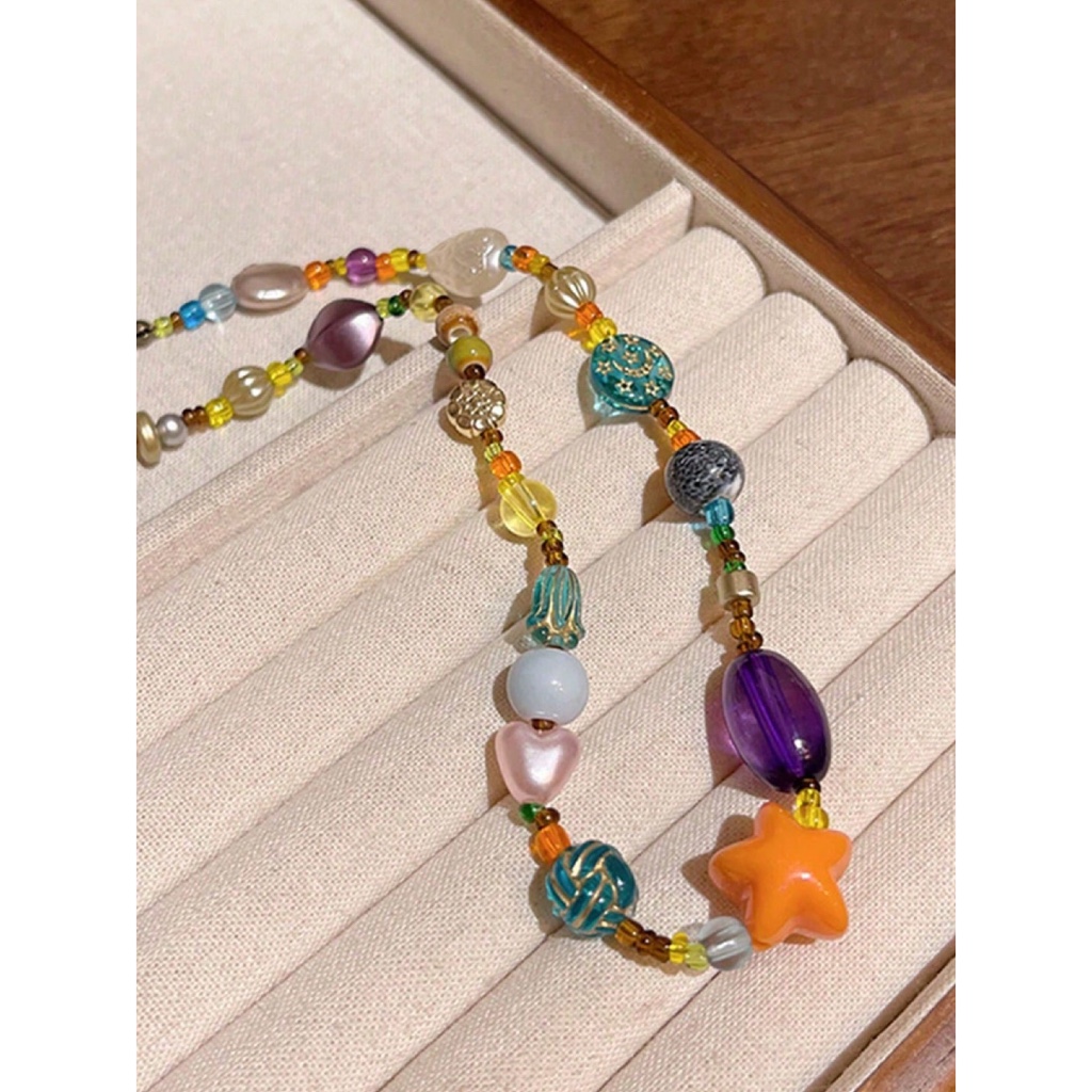 kym.vibes - railay necklace  สร้อยคอลูกปัด สร้อยใส่ไปทะเล