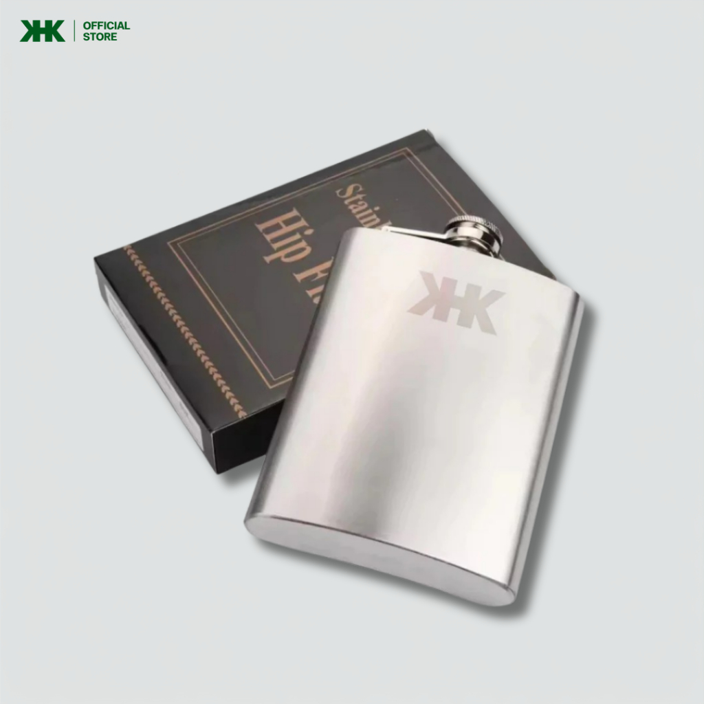 KHK Stainless Steel Hip Flask 8oz