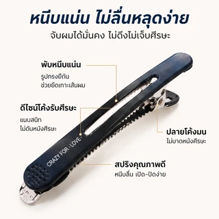กิ๊บแบ่งผม ABS 6 ชิ้น หนีบแน่น สำหรับร้านเสริมสวย