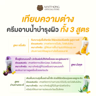 [เซ็ตสุดคุ้ม แพ็ค3] Maithong ไหมทอง ครีมอาบน้ำขมิ้นชัน ผสมโปรตีนรังไหม 250ml เพื่อผิวเรียบเนียน ชุ่มชื้น เปล่งปลั่งสดใส