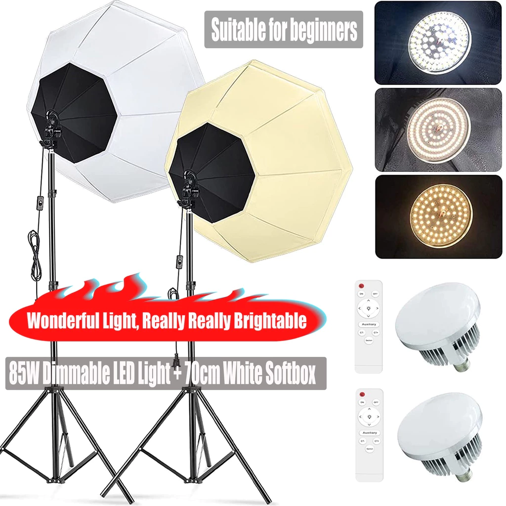 ไฟสตูดิโอ ไฟไลฟ์สด LED light ขั้วไฟ พร้อมขาตั้ง ไฟถ่ายรูป ชุดไฟสตูดิโอ สตูดิโอถ่ายภาพ ไฟต่อเนื่อง softbox E27 thumbnail 8