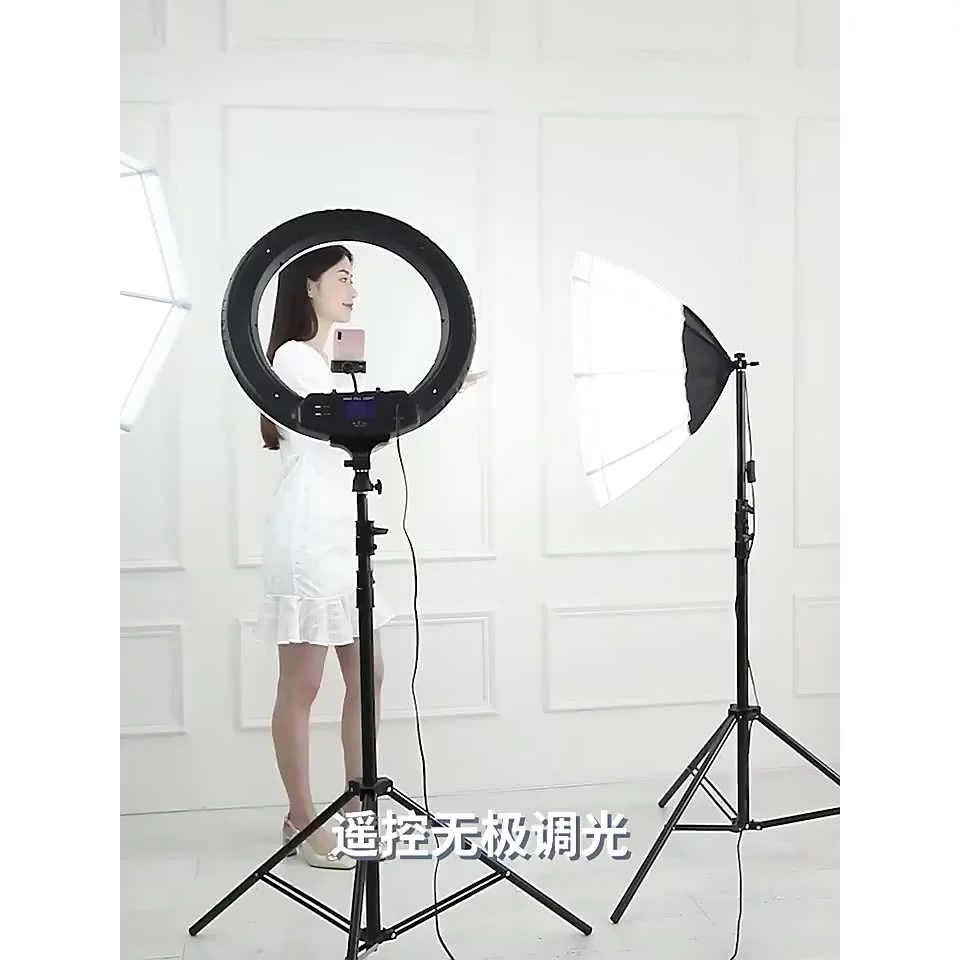 ไฟสตูดิโอ ไฟไลฟ์สด LED light ขั้วไฟ พร้อมขาตั้ง ไฟถ่ายรูป ชุดไฟสตูดิโอ สตูดิโอถ่ายภาพ ไฟต่อเนื่อง softbox E27 thumbnail 7