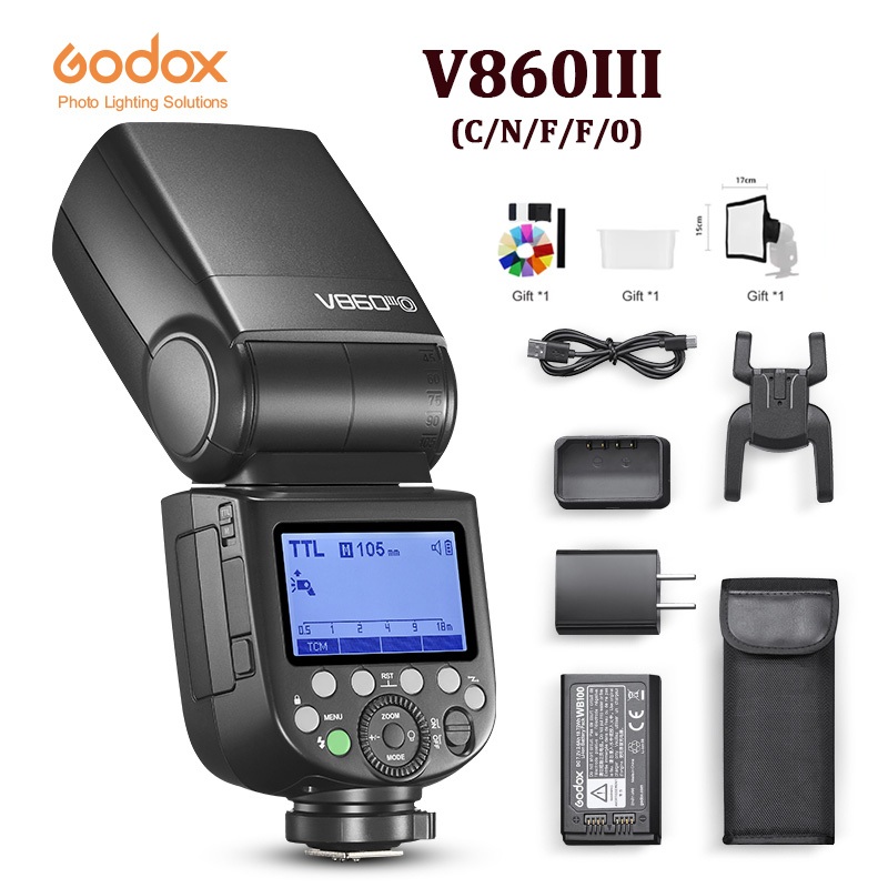 Godox Flash V860III - TTL, HSS, Lithium Battery (VB30, X2T, SA-K6, SGGV)