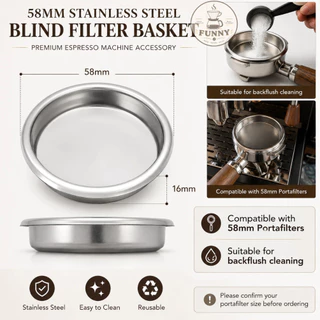 Blind filter ตะแกรงตัน ล้างหัวชง อะไหล่เครื่องชงกาแฟ อะไหล่เครื่องชงกาแฟ ตระแกรงตันสำหรับล