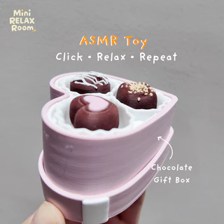 ASMR Clicker กล่องช็อกโกแลตรูปหัวใจ ของเล่นคลายเครียด (Blue switch) กล่องของขวัญ ของขวัญวันเกิด วาเลนไทน์