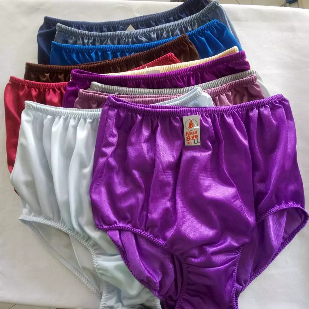 กางเกงในคนอ้วนตัวใหญ่ แบบเต็มตัว กางเกงในคนแก่ คุณยาย เอว 42-48นิ้ว Nylon Underwear Granny Panties