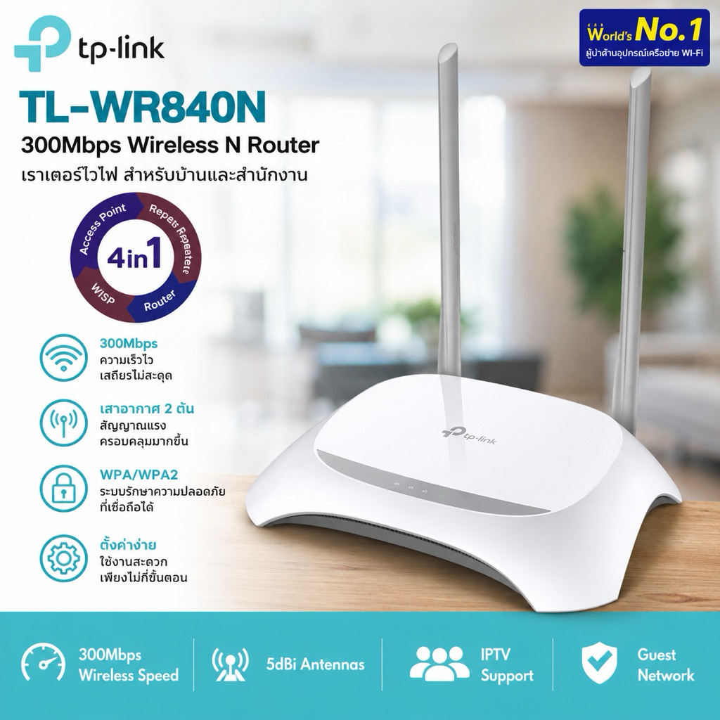 เร้าเตอร์ tp - link ใหม่ยังไม่แกะใช้งาน